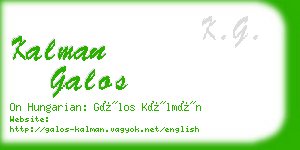 kalman galos business card